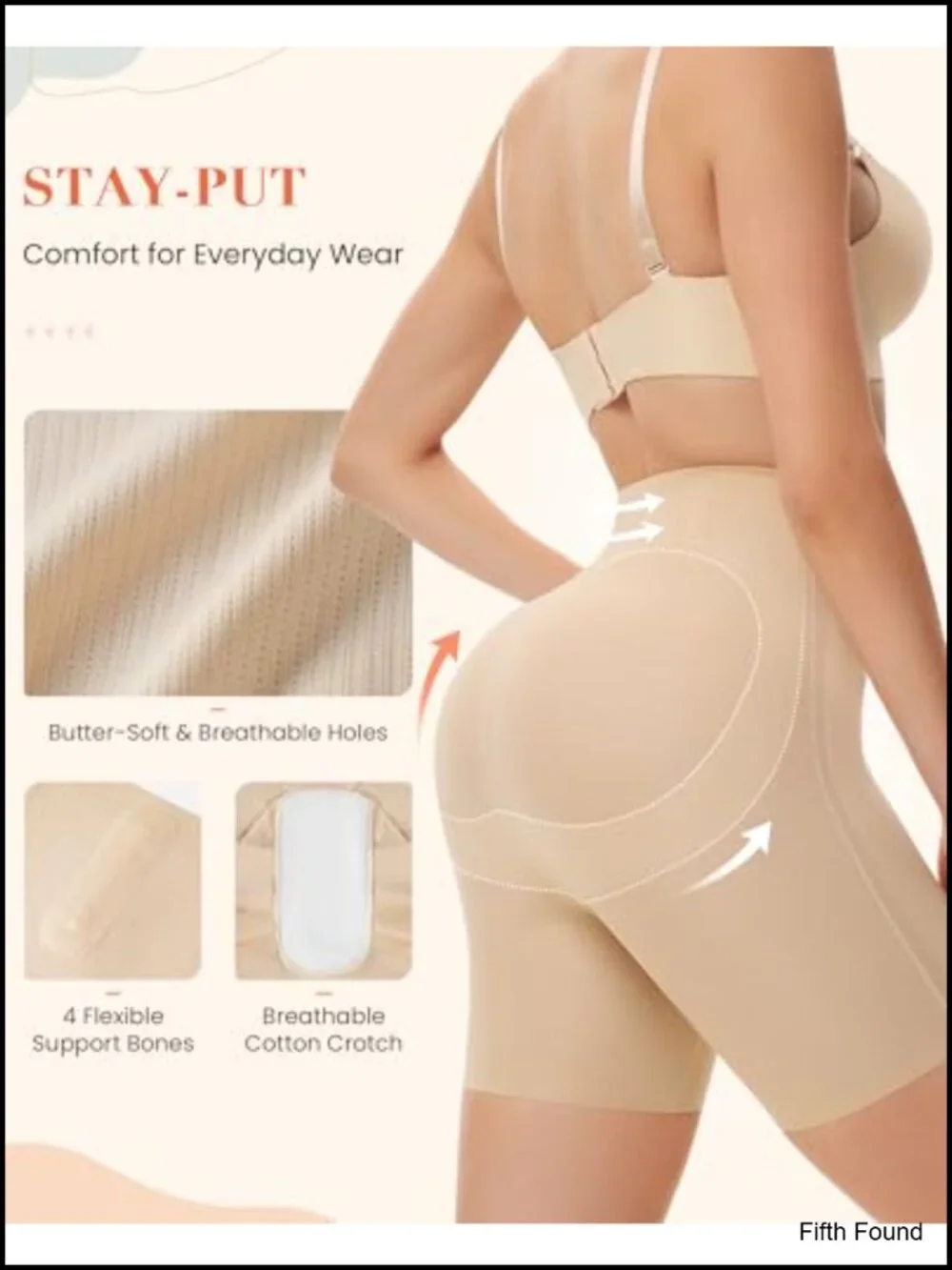 Tummy Control Shapewear Shorts High Waist Seamless Butt Lifting Panties Under